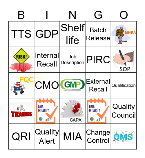 QUALITY Then Now Tomorrow   Bingo Card