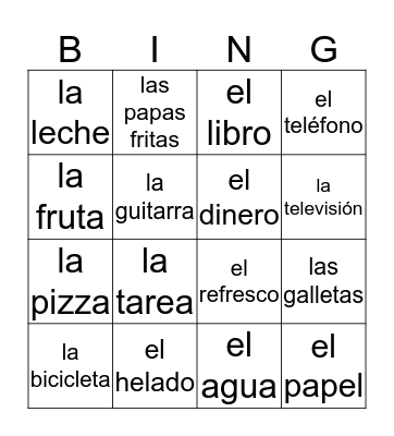 ¿Qué tienes? Bingo Card