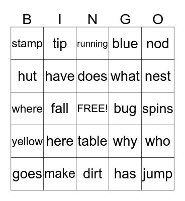 Bingo Card