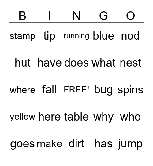 Bingo Card