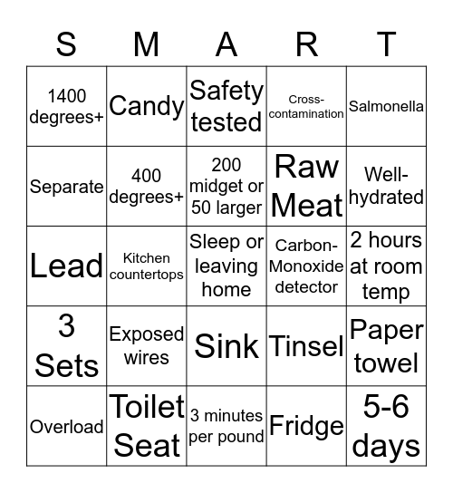 Be Holiday Bingo Card