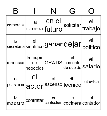 LOTERIA Bingo Card