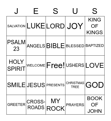 Christmas Bingo Card