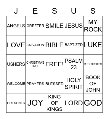 Christmas Bingo Card