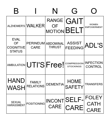 HEALTH FAIR BINGO Card