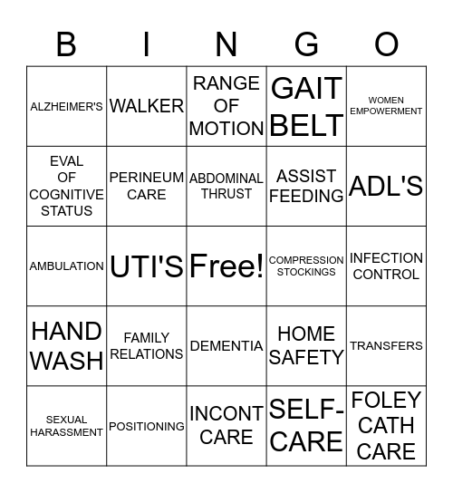 HEALTH FAIR BINGO Card