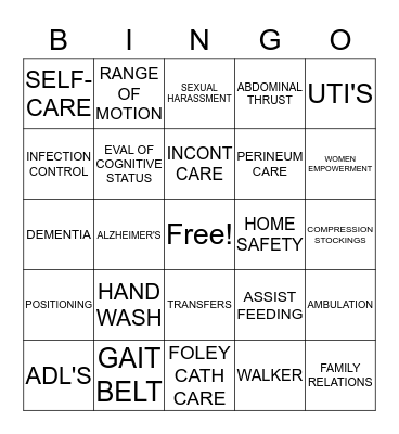 HEALTH FAIR BINGO Card