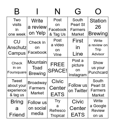 Quiero Arepas Bingo Card Bingo Card