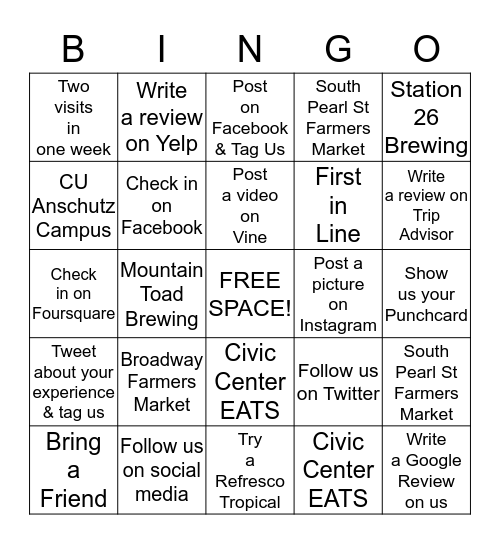 Quiero Arepas Bingo Card Bingo Card