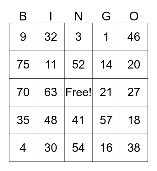 BINGO LIKE A MUG Bingo Card