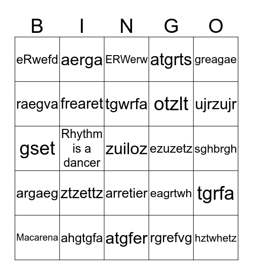 Disco Bingo Card