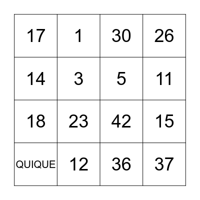 LOTERIA FINANCIERA Bingo Card