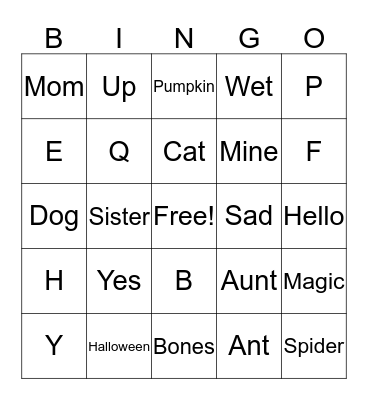 FBC Review #2 Bingo Card