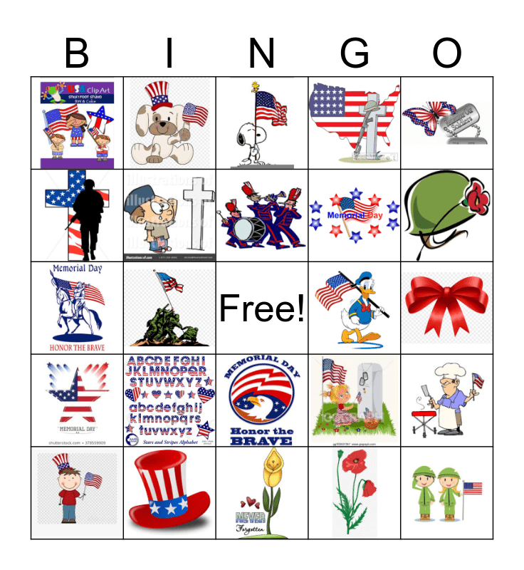 Memorial Day Bingo Free Printable