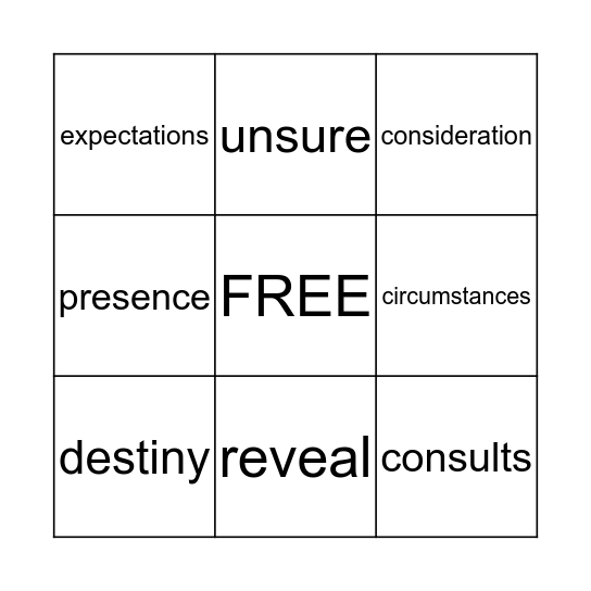 unit 2 week 2 Reading Bingo Card