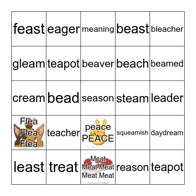 EA says long E as in team Bingo Card