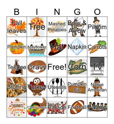 Thanksgiving Bingo Card