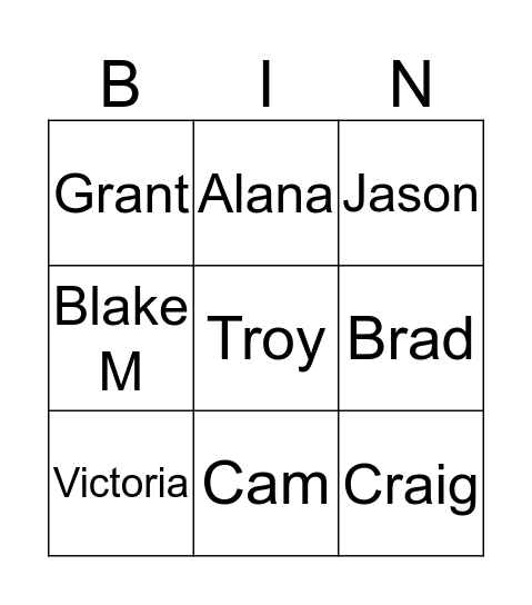 Leads Bingo Card