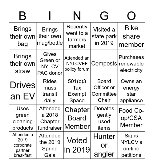 NYLCV/EF Bingo Card