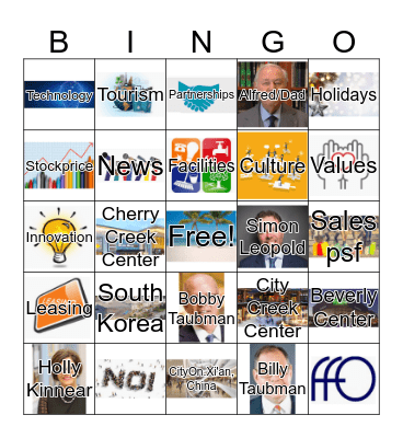 Taubman Bingo Card