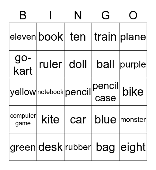 Super Minds 1 - Super Bingo! Bingo Card