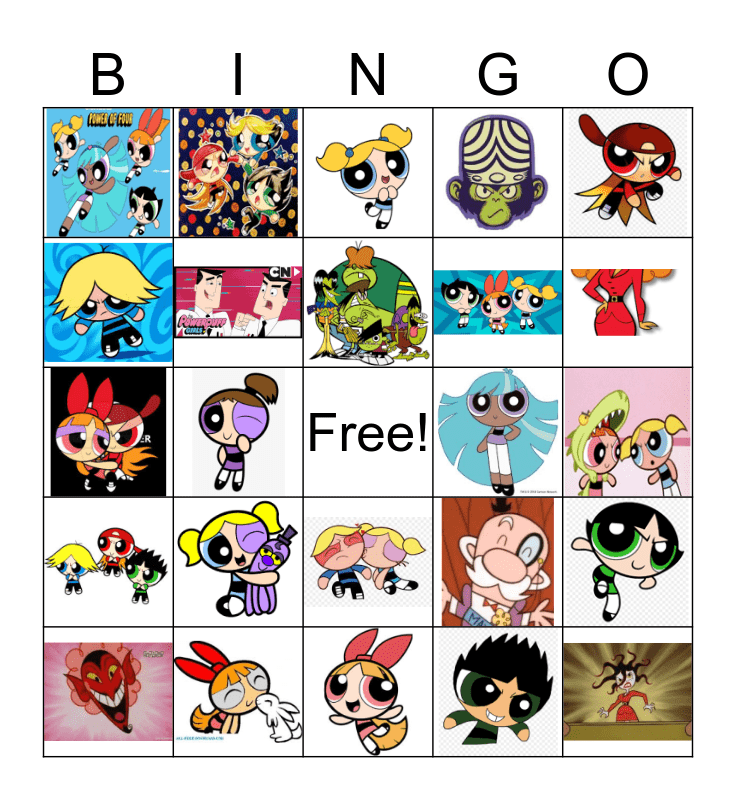 Powerpuff Girls Bingo Card