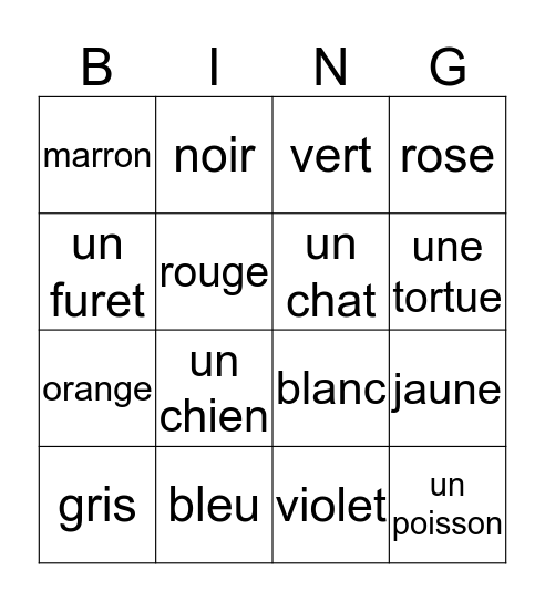 bingo Card