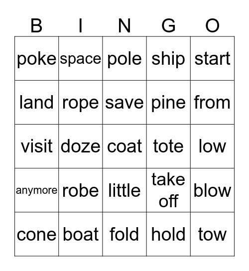 The Little Green Man Bingo Card