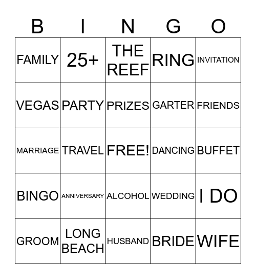 McKINNEY Bingo Card