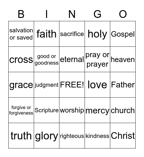 November 10, 2019 Bingo Card