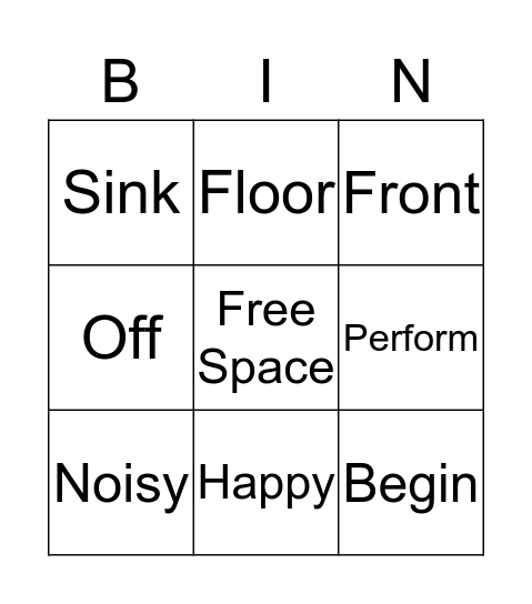 Synonym and Antonym Bingo Card