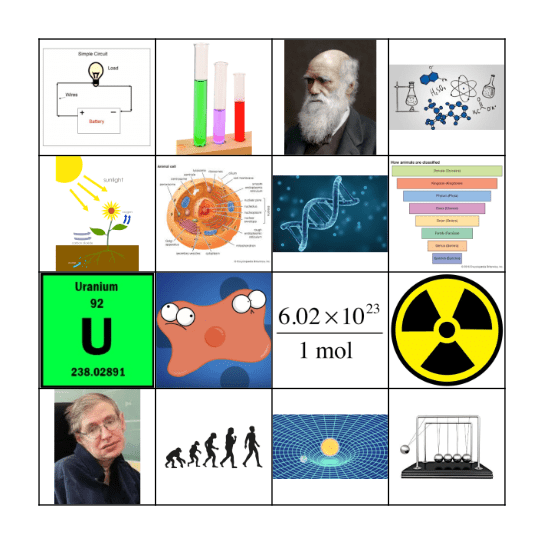 Science Bingo Card