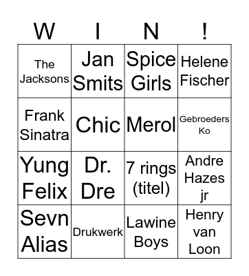 Disco Bingo Card