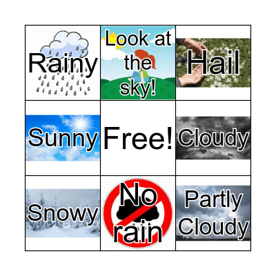 Weather Bingo Card