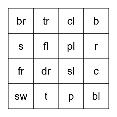 Listen & Circle Bingo Card