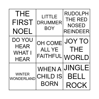 XMAS - SINGO Bingo Card