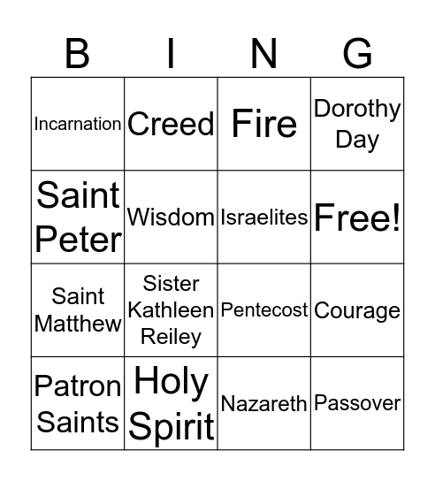 Bingo Card