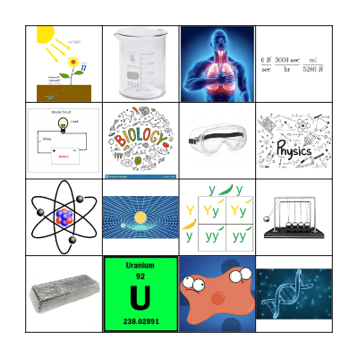 Science Bingo Card