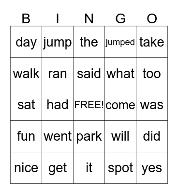 Level D BINGO Card