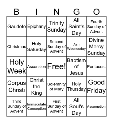 BINGO Card