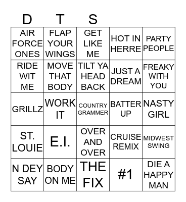 NELLY Bingo Card
