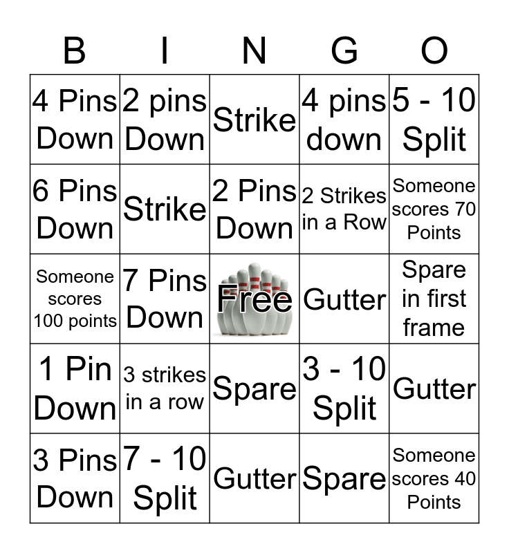 Bowling Bingo Printable