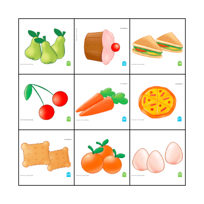 Food Bingo Card