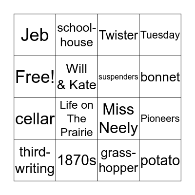 Twister on Tuesday  Bingo Card