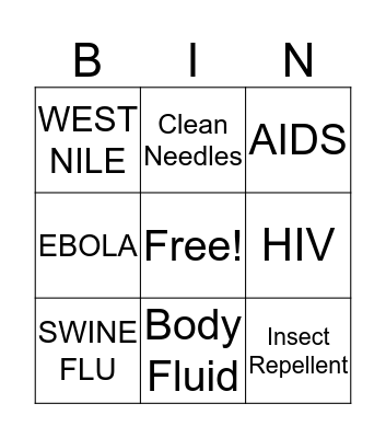 Modern Viral Epidemics Bingo Card