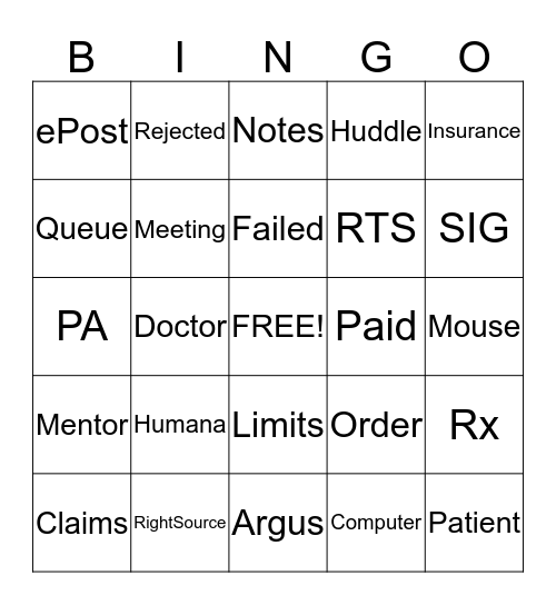 RightSource Bingo Card