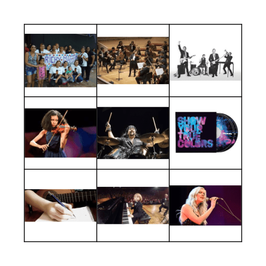 MUSIC Bingo Card