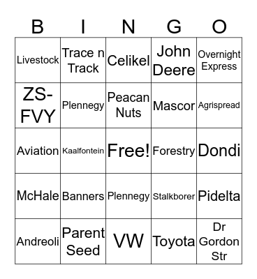 Plennegy Group Bingo Card