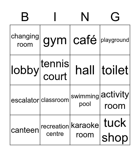 U.4 Bingo Card