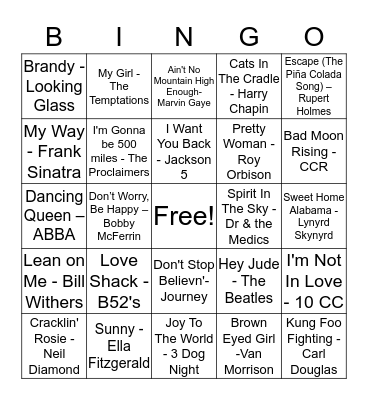 Decourcy New Years Bingo! Bingo Card